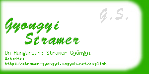 gyongyi stramer business card