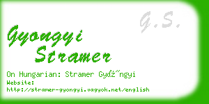 gyongyi stramer business card